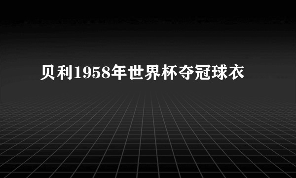 贝利1958年世界杯夺冠球衣