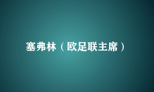 塞弗林(欧足联主席)