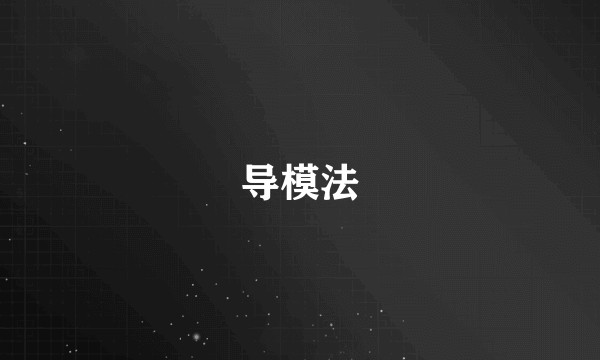 导模法
