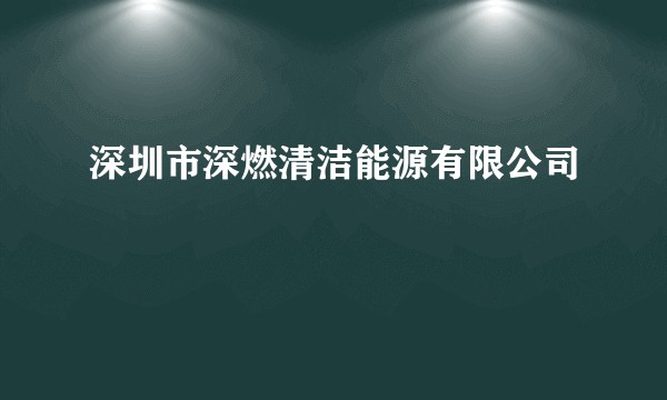 深圳市深燃清洁能源有限公司