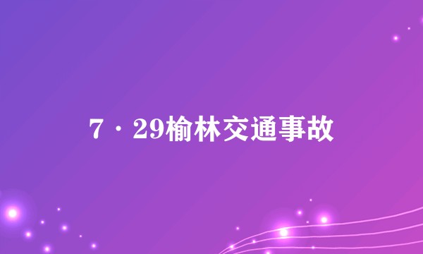 7·29榆林交通事故