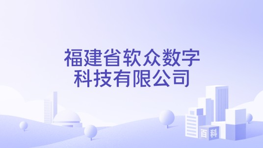 福建省软众数字科技有限公司