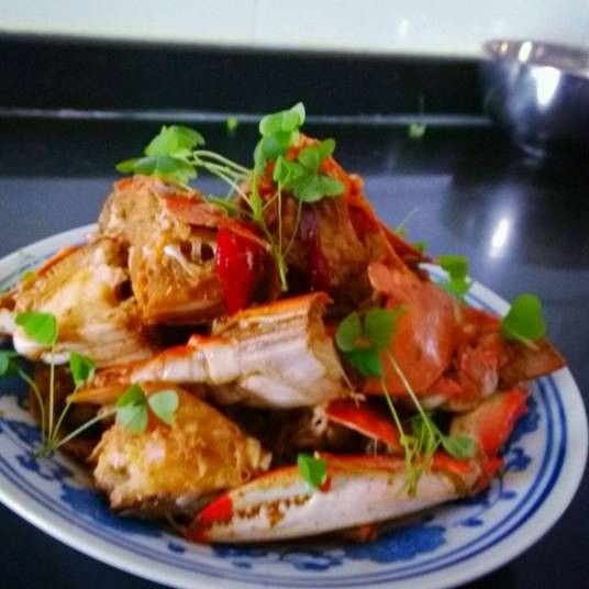 红烧梭子蟹