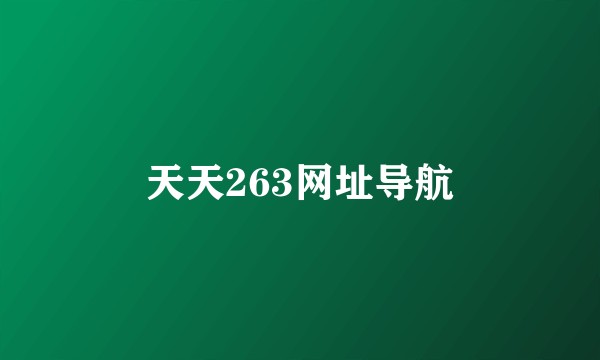 天天263网址导航