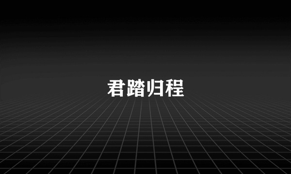 君踏归程