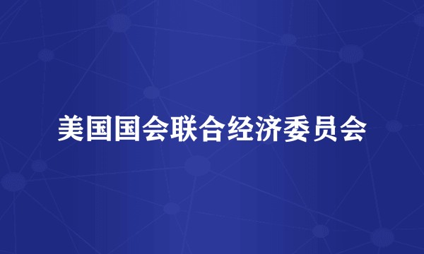 美国国会联合经济委员会