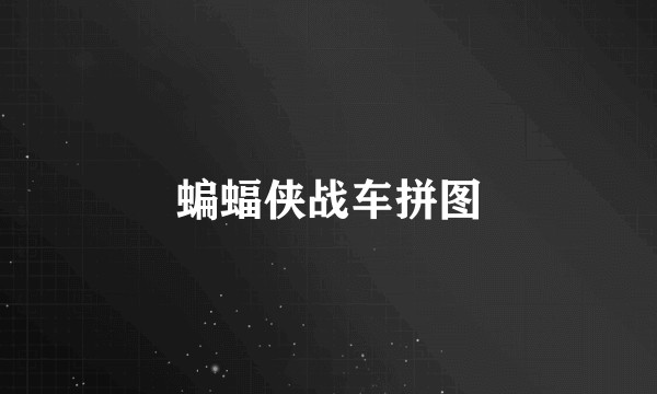 蝙蝠侠战车拼图