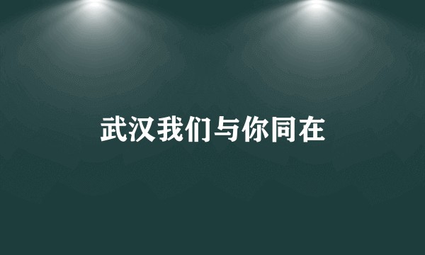 武汉我们与你同在