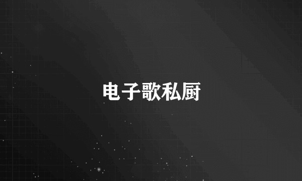 电子歌私厨