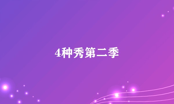 4种秀第二季