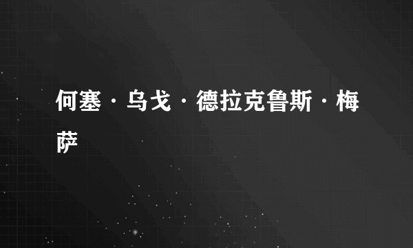 何塞·乌戈·德拉克鲁斯·梅萨
