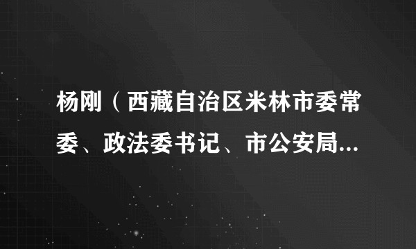 杨刚（西藏自治区米林市委常委、政法委书记、市公安局党委书记）