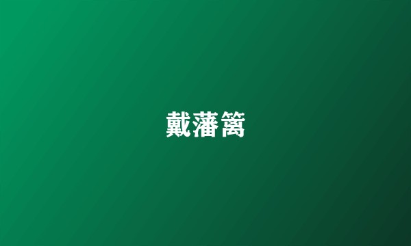 戴藩篱