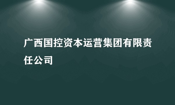 广西国控资本运营集团有限责任公司