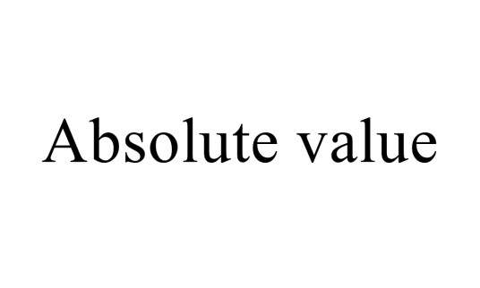 Absolute value