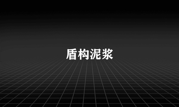 盾构泥浆