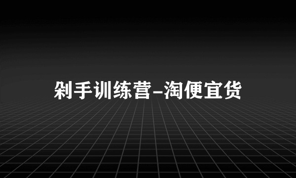 剁手训练营-淘便宜货