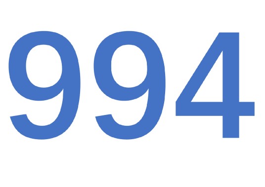 994（993与995之间的自然数）