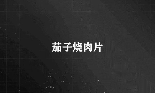 茄子烧肉片