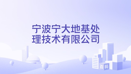宁波宁大地基处理技术有限公司