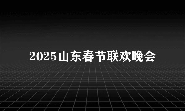 2025山东春节联欢晚会