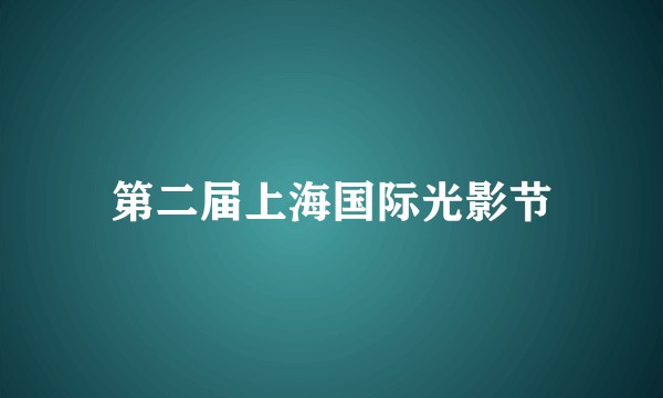 第二届上海国际光影节