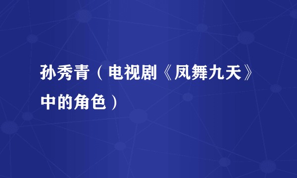 孙秀青（电视剧《凤舞九天》中的角色）