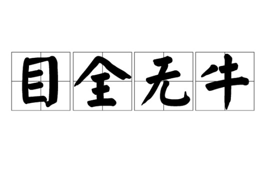 目全无牛