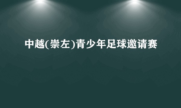 中越(崇左)青少年足球邀请赛