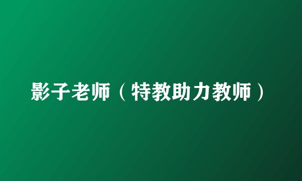 影子老师（特教助力教师）
