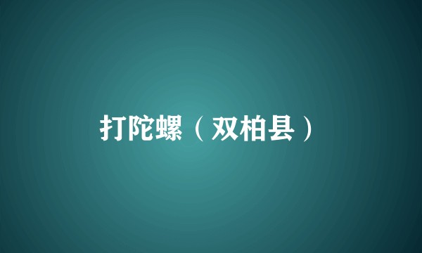 打陀螺（双柏县）