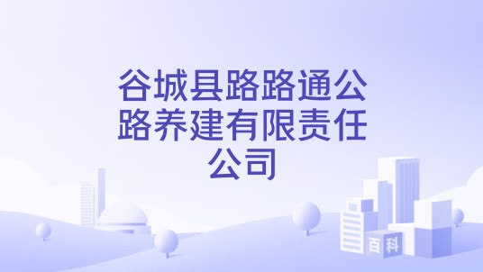 谷城县路路通公路养建有限责任公司