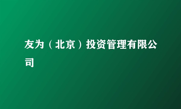 友为(北京)投资管理有限公司