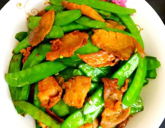 滑炒肉片荷兰豆