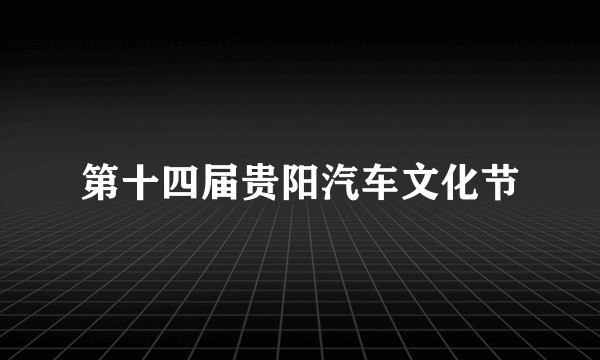 第十四届贵阳汽车文化节