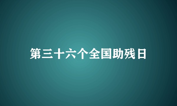 第三十六个全国助残日