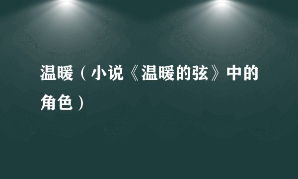 温暖（小说《温暖的弦》中的角色）