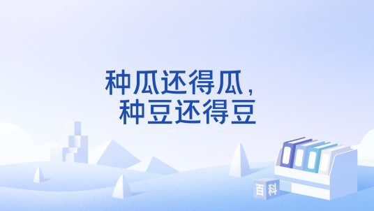 种瓜还得瓜,种豆还得豆