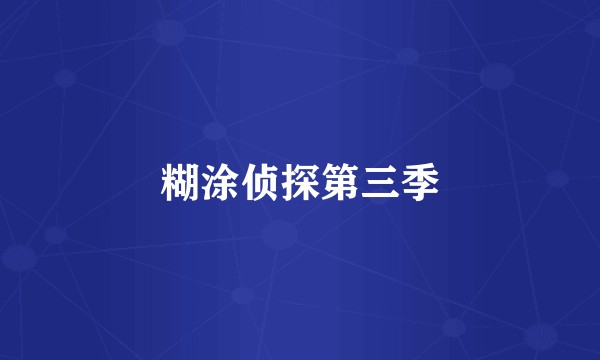 糊涂侦探第三季