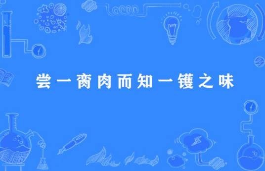 尝一脔肉而知一镬之味
