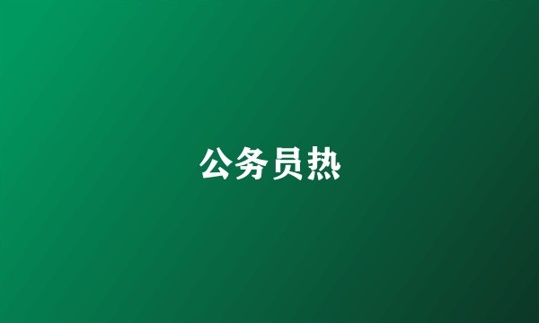 公务员热