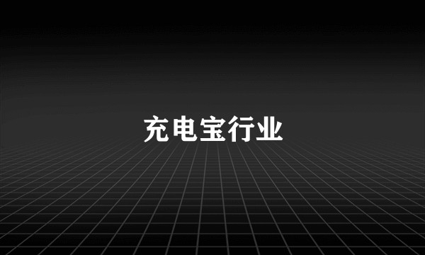 充电宝行业