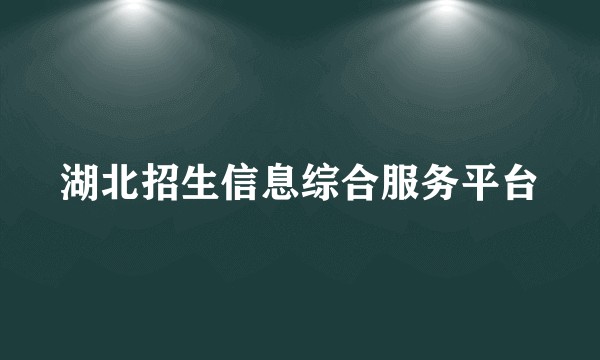 湖北招生信息综合服务平台