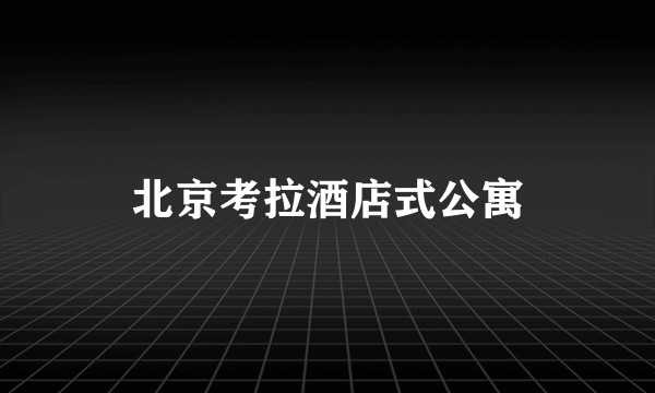 北京考拉酒店式公寓