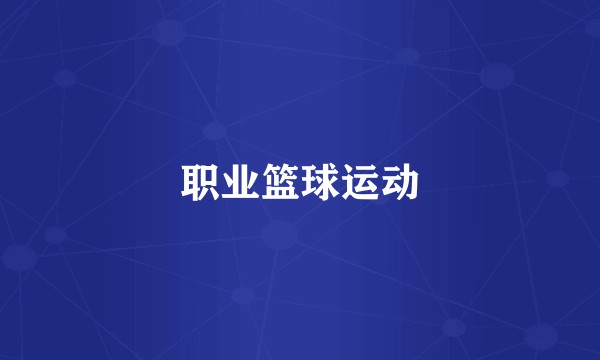 职业篮球运动