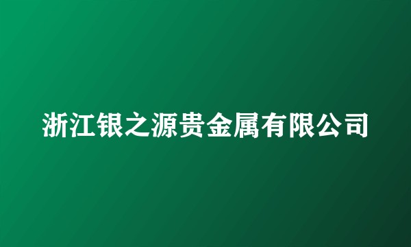 浙江银之源贵金属有限公司