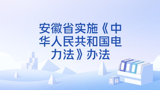 安徽省实施《中华人民共和国电力法》办法