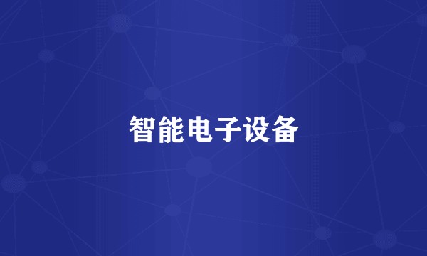 智能电子设备