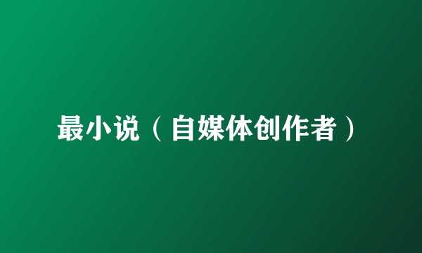 最小说（自媒体创作者）