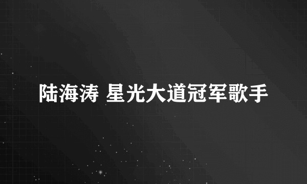 陆海涛 星光大道冠军歌手